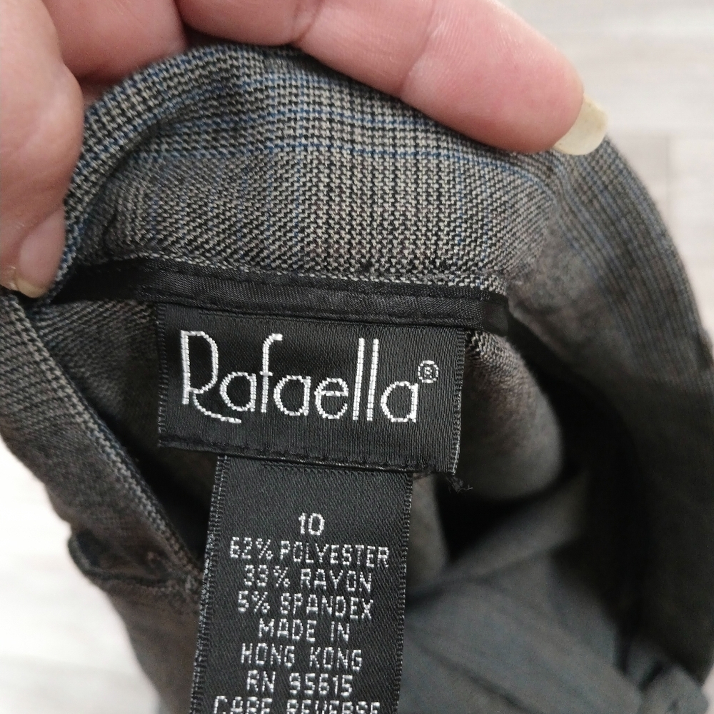 Gray Herringbone Patterned Trousers - image 4